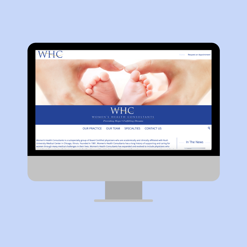 Women's Health Consultants Website Design by Andrea Fowler Design