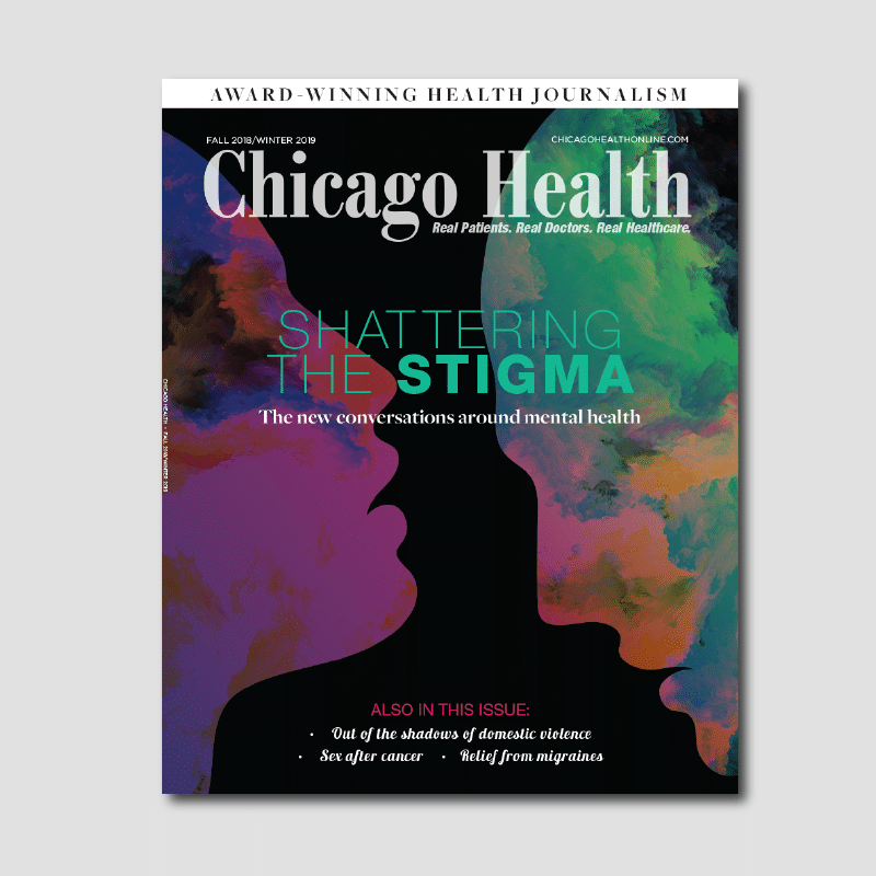 Chicago Health Magazine Print Edition. Cover by Andrea Fowler Design
