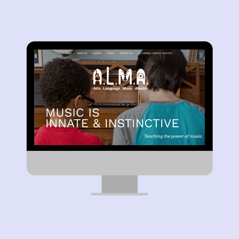 A.L.M.A. Arts, Language and Music Alliance Website | Andrea Fowler Design Chicago
